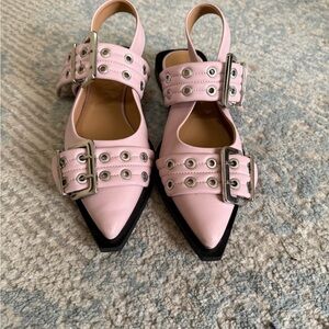Ganni Buckle Flat
